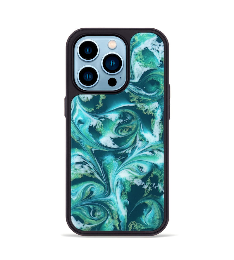 iPhone 14 Pro ResinArt Phone Case - Bettie (Green, 819174)