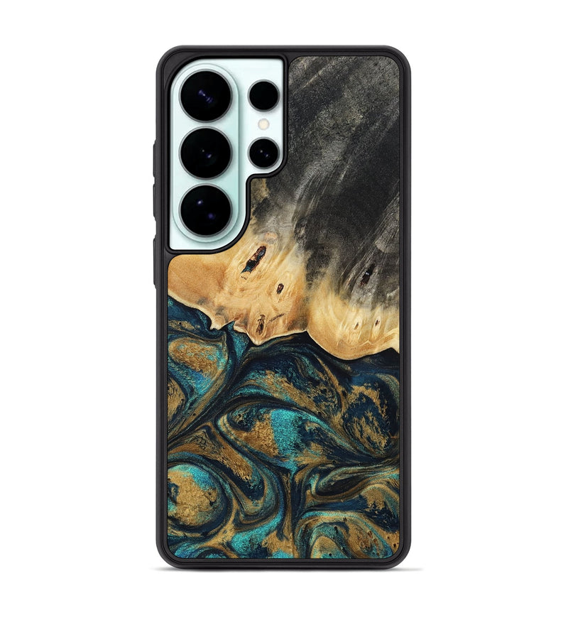 Galaxy S26 Ultra Wood Phone Case - Agnes (Teal & Gold, 819175)