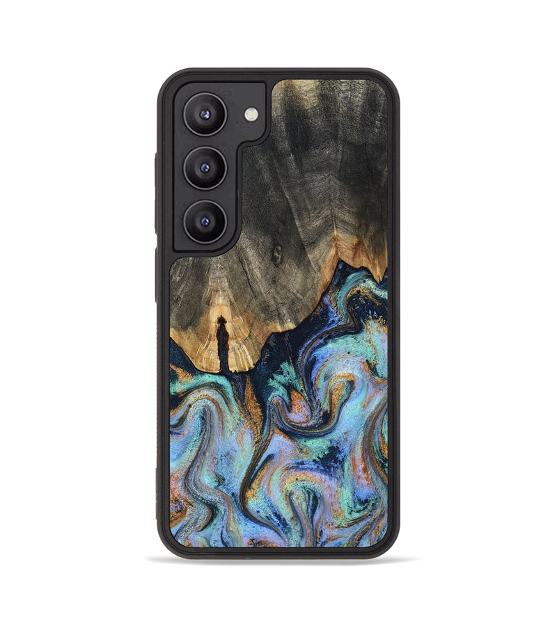 Galaxy S23 Wood Phone Case - Duncan (Teal & Gold, 819176)