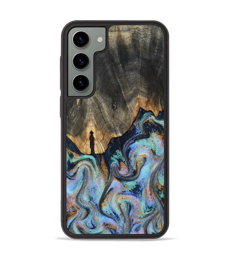 Galaxy S23 Plus Wood Phone Case - Duncan (Teal & Gold, 819176)