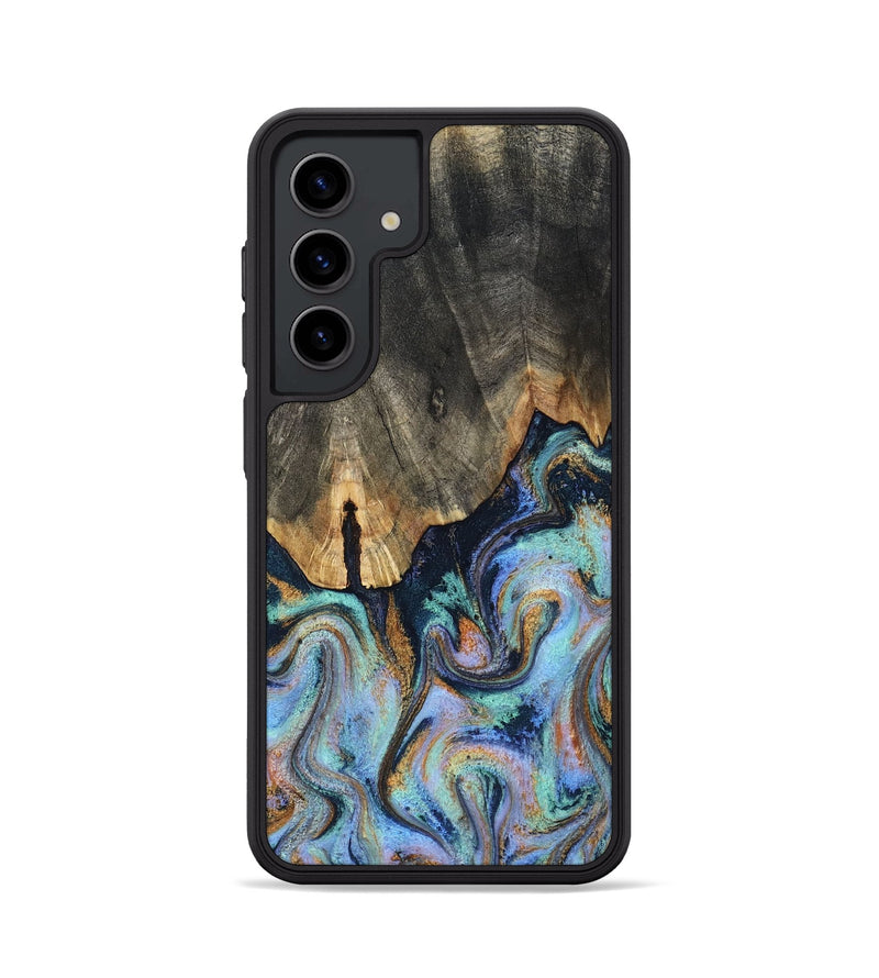 Galaxy S24 Wood Phone Case - Duncan (Teal & Gold, 819176)