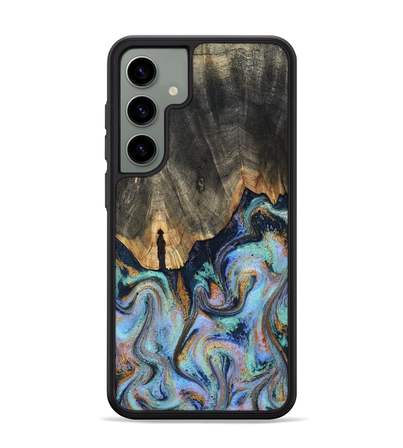 Galaxy S24 Plus Wood Phone Case - Duncan (Teal & Gold, 819176)