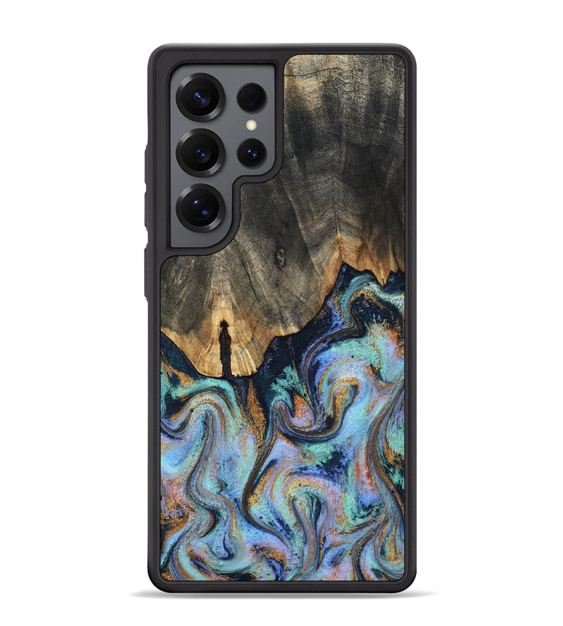 Galaxy S25 Ultra Wood Phone Case - Duncan (Teal & Gold, 819176)