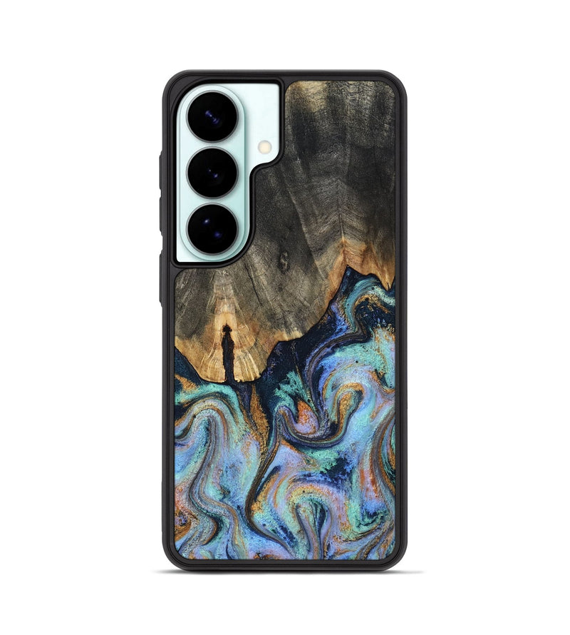 Galaxy S26 Wood Phone Case - Duncan (Teal & Gold, 819176)