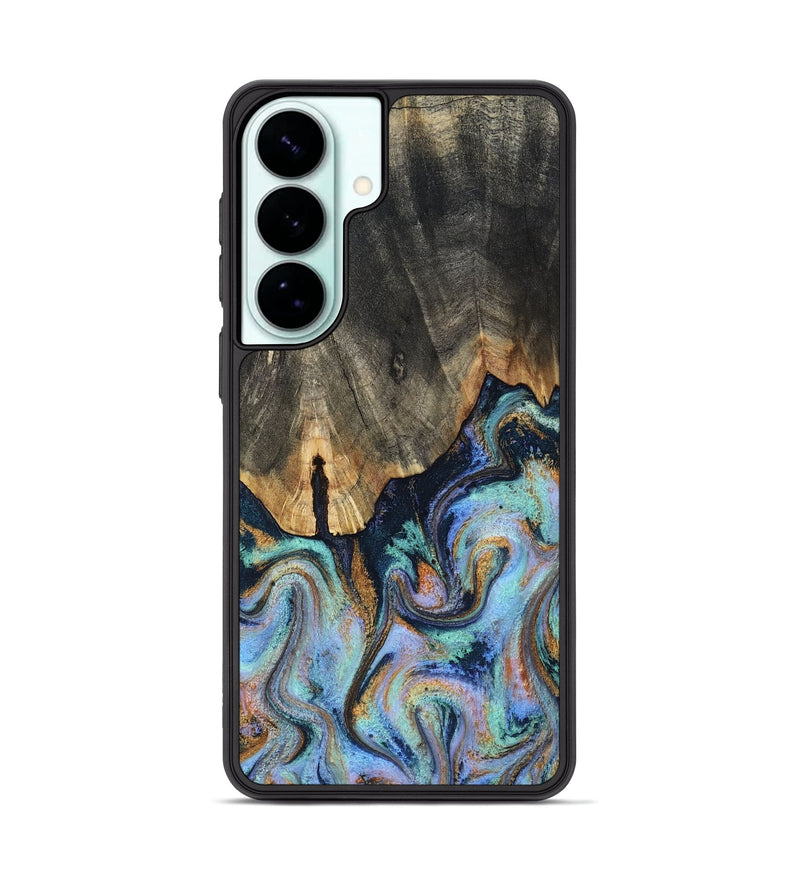 Galaxy S26 Plus Wood Phone Case - Duncan (Teal & Gold, 819176)