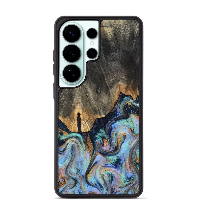 Galaxy S26 Ultra Wood Phone Case - Duncan (Teal & Gold, 819176)