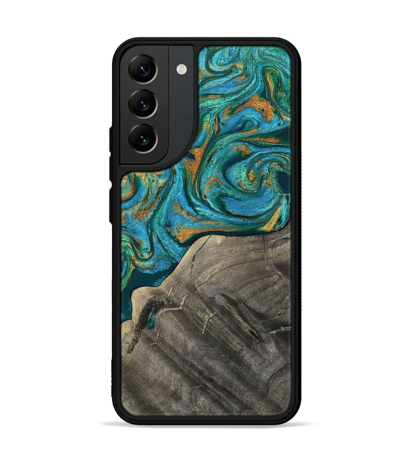 Galaxy S22 Plus Wood Phone Case - Ocie (Teal & Gold, 819177)