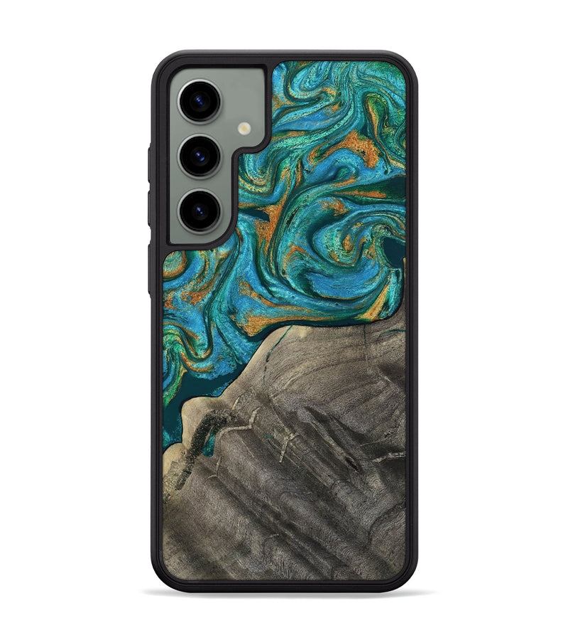 Galaxy S24 Plus Wood Phone Case - Ocie (Teal & Gold, 819177)