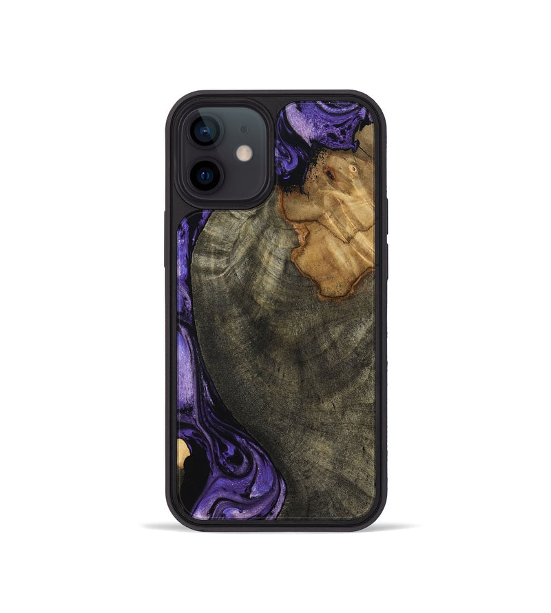 iPhone 12 mini Wood Phone Case - Kristie (Purple, 819178)