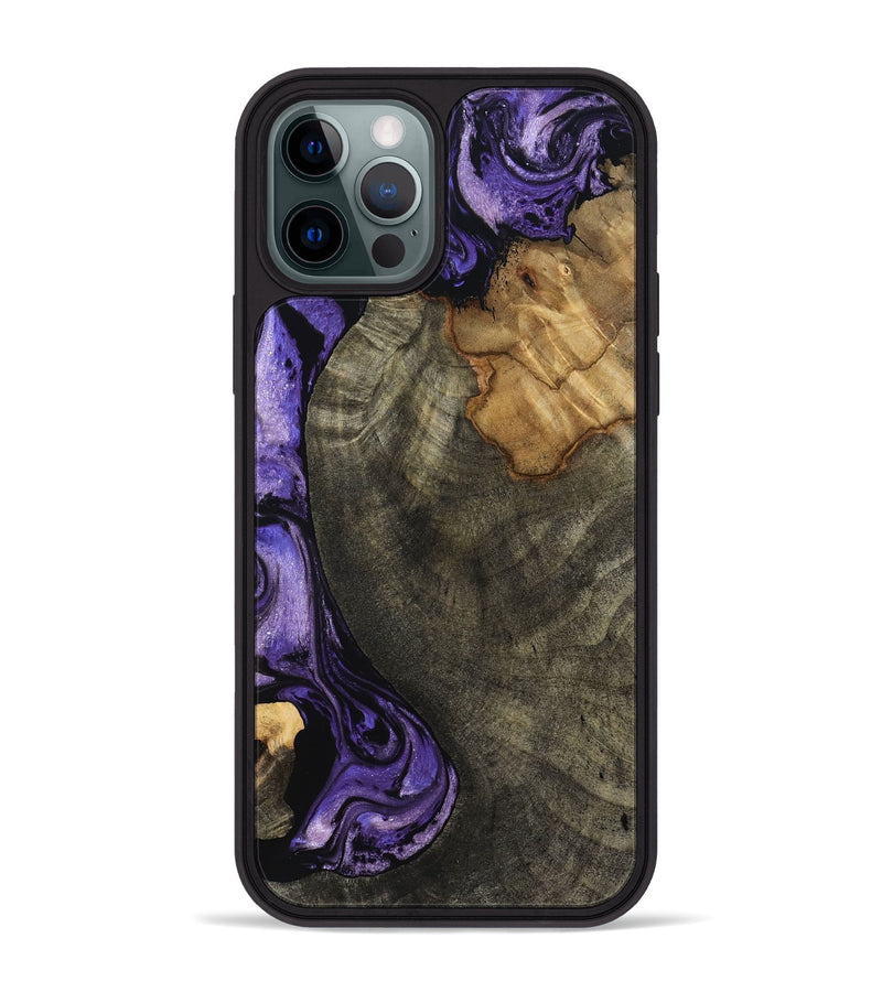 iPhone 12 Pro Max Wood Phone Case - Kristie (Purple, 819178)