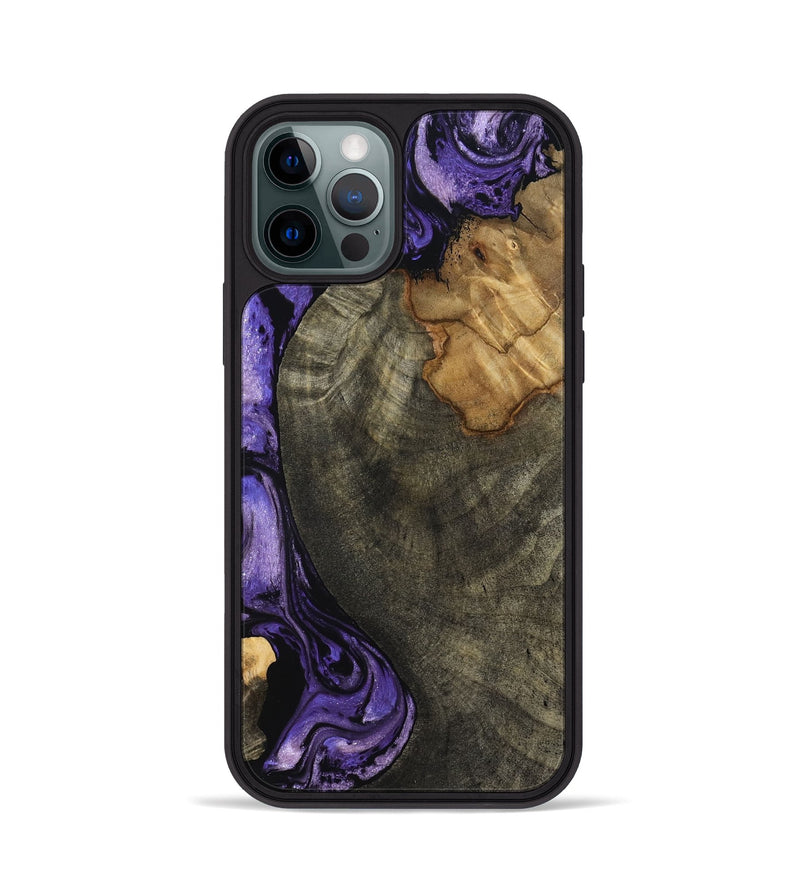 iPhone 12 Pro Wood Phone Case - Kristie (Purple, 819178)