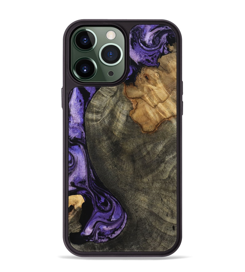 iPhone 13 Pro Max Wood Phone Case - Kristie (Purple, 819178)