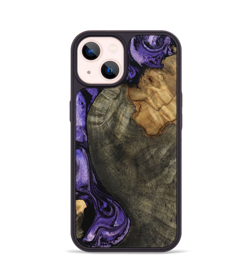 iPhone 14 Wood Phone Case - Kristie (Purple, 819178)