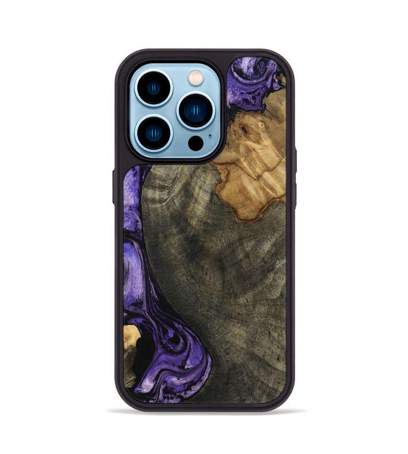 iPhone 14 Pro Wood Phone Case - Kristie (Purple, 819178)