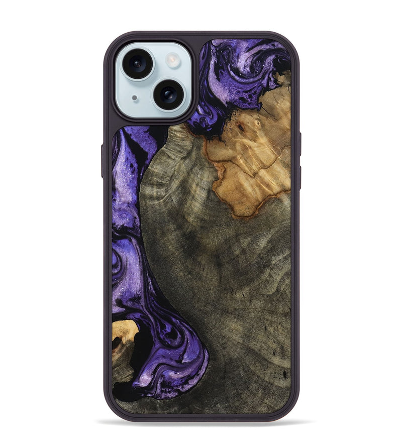 iPhone 15 Plus Wood Phone Case - Kristie (Purple, 819178)