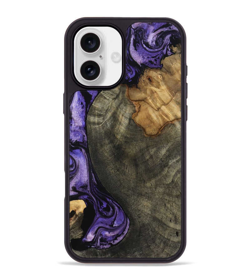 iPhone 16 Plus Wood Phone Case - Kristie (Purple, 819178)