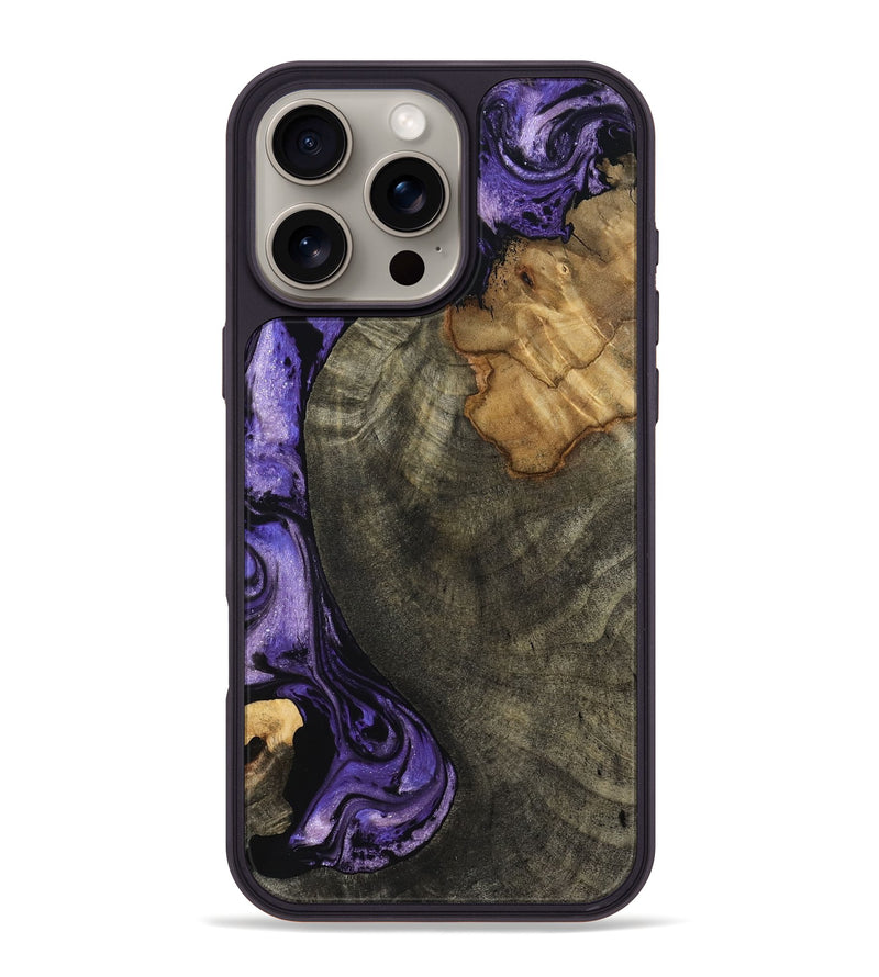iPhone 16 Pro Max Wood Phone Case - Kristie (Purple, 819178)