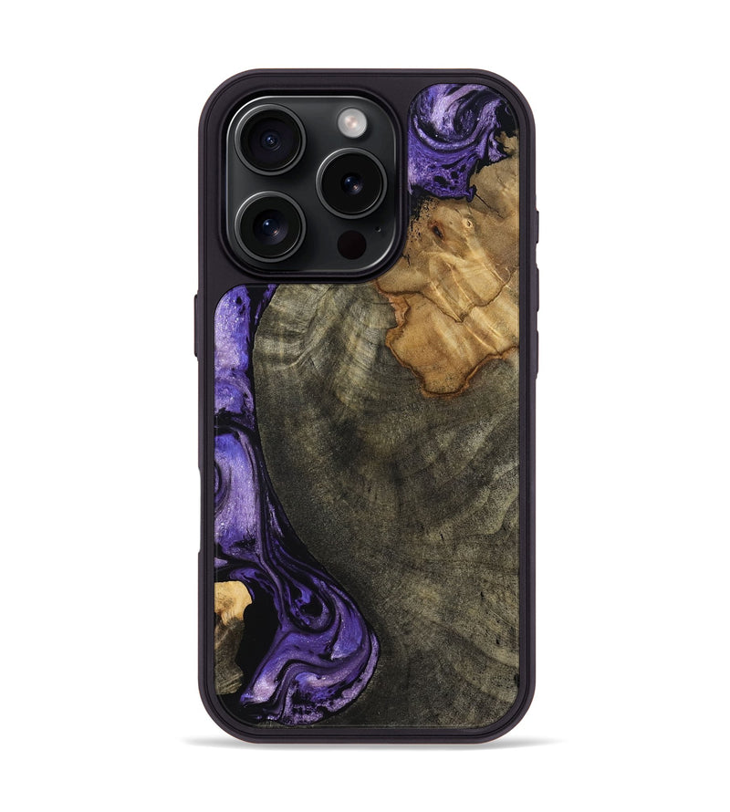 iPhone 16 Pro Wood Phone Case - Kristie (Purple, 819178)