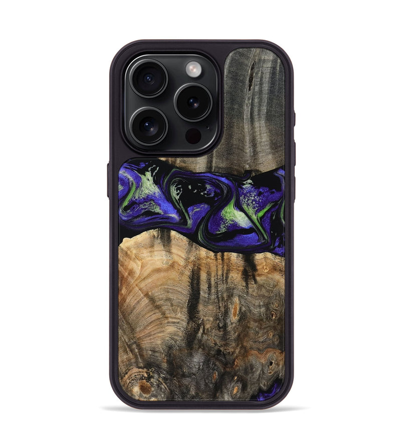 iPhone 15 Pro Wood Phone Case - Ansley (Purple, 819179)