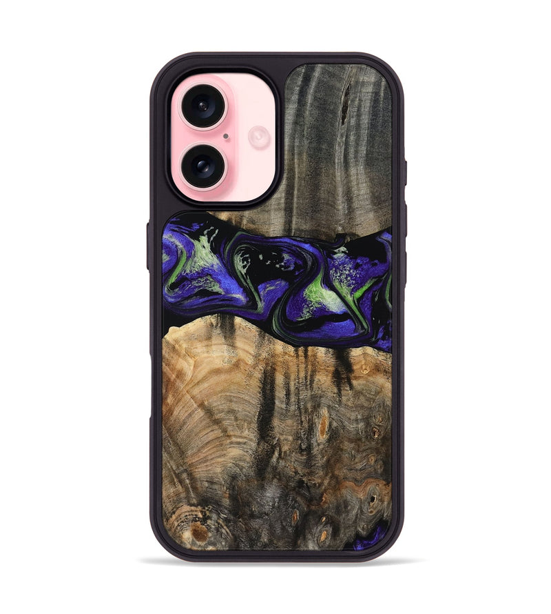 iPhone 16 Wood Phone Case - Ansley (Purple, 819179)
