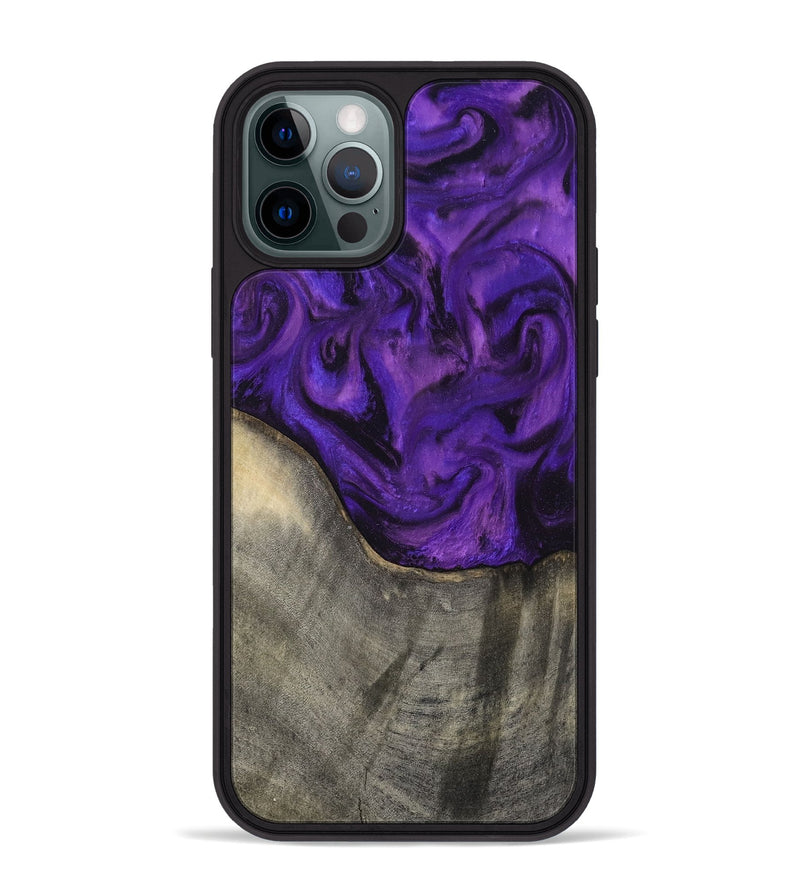 iPhone 12 Pro Max Wood Phone Case - Britany (Purple, 819181)