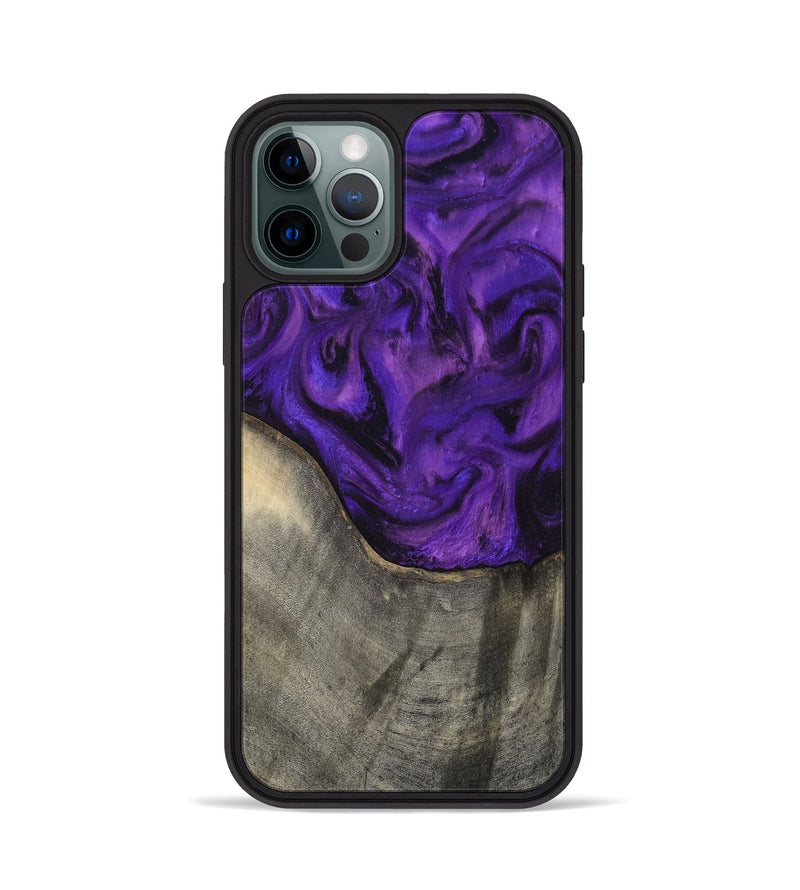 iPhone 12 Pro Wood Phone Case - Britany (Purple, 819181)