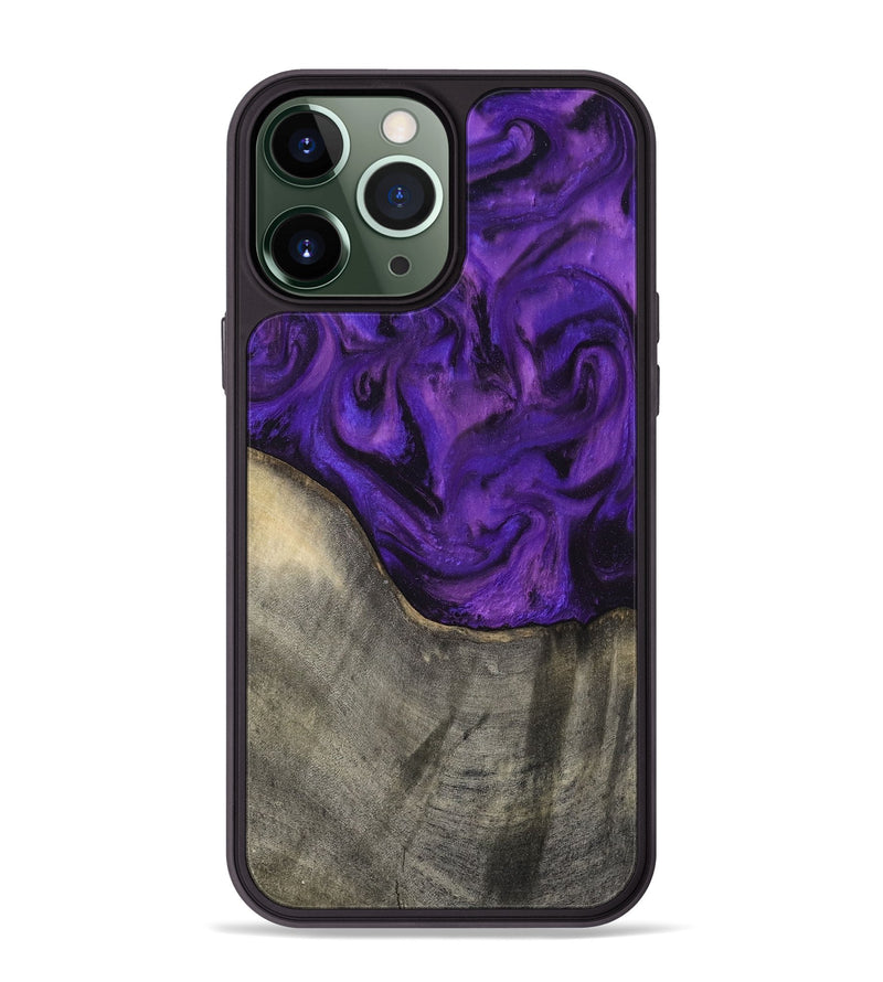 iPhone 13 Pro Max Wood Phone Case - Britany (Purple, 819181)