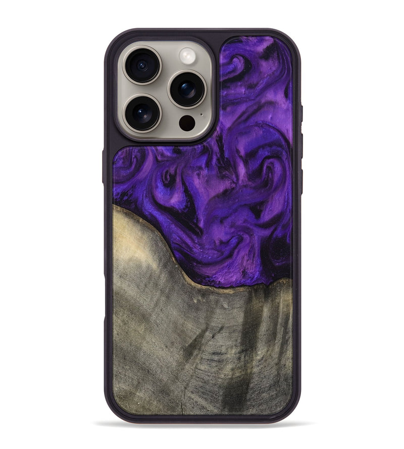 iPhone 16 Pro Max Wood Phone Case - Britany (Purple, 819181)