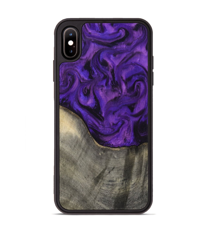 iPhone Xs Max Wood Phone Case - Britany (Purple, 819181)
