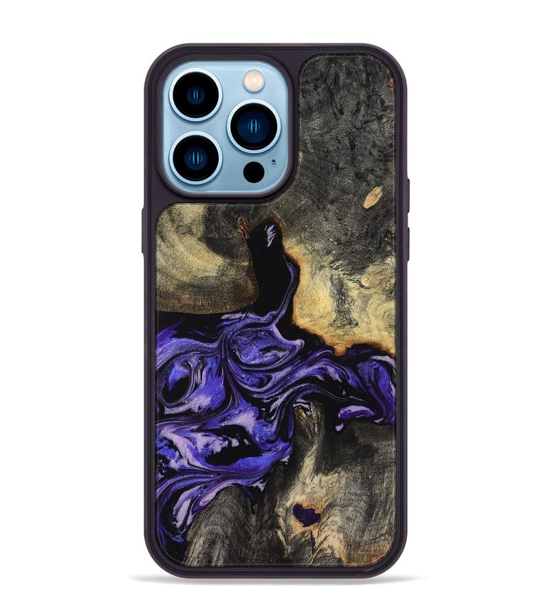 iPhone 14 Pro Max Wood Phone Case - Santana (Purple, 819182)