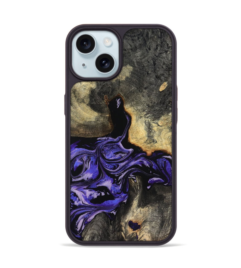 iPhone 15 Wood Phone Case - Santana (Purple, 819182)