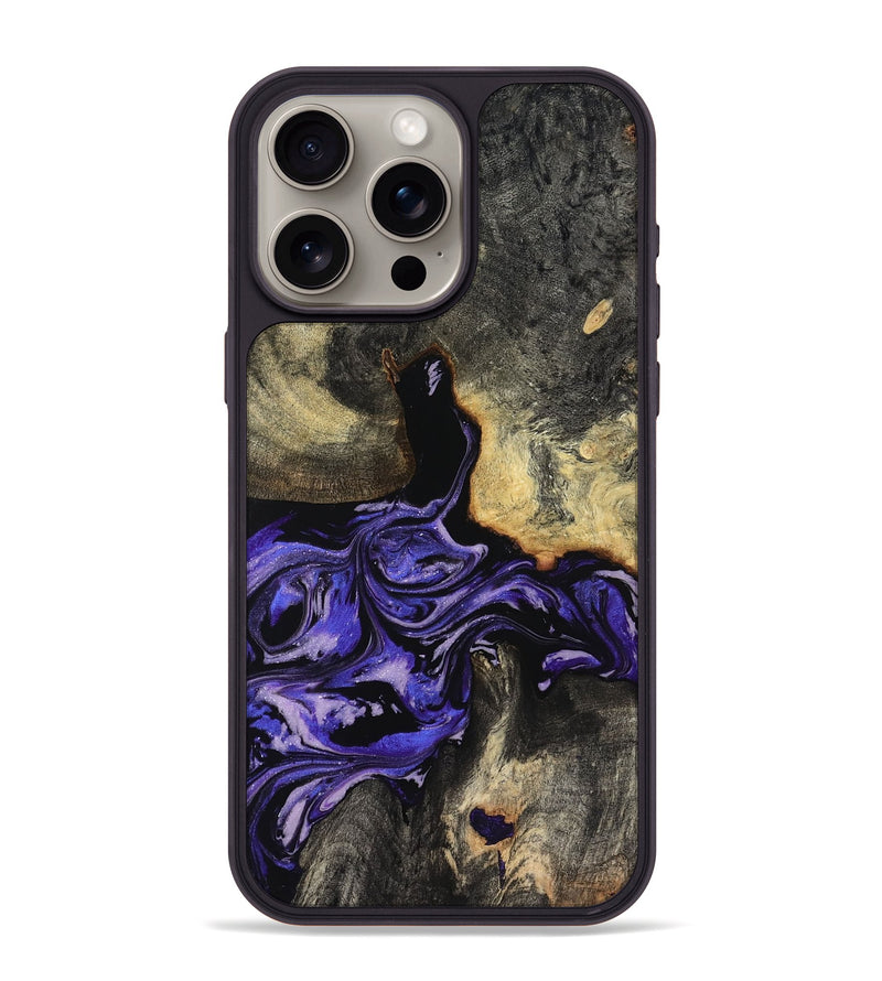 iPhone 15 Pro Max Wood Phone Case - Santana (Purple, 819182)