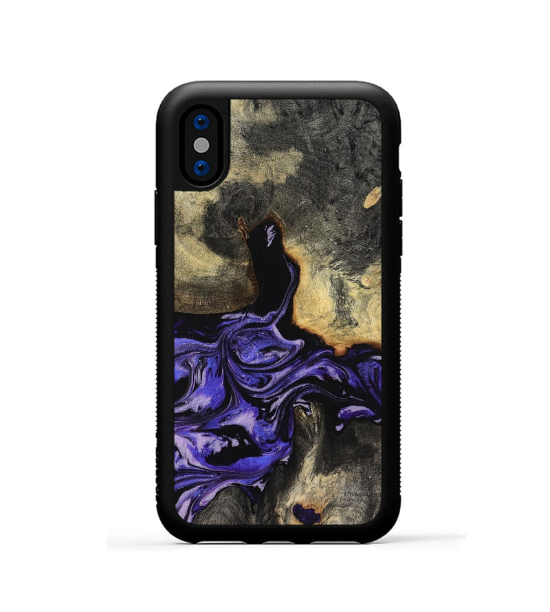iPhone Xs Wood Phone Case - Santana (Purple, 819182)