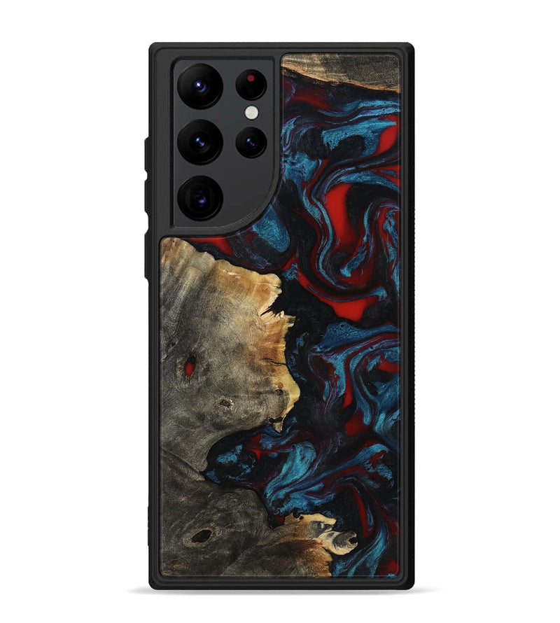 Galaxy S22 Ultra Wood Phone Case - Delmer (Red, 819183)