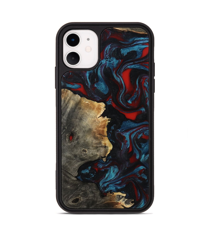 iPhone 11 Wood Phone Case - Delmer (Red, 819183)