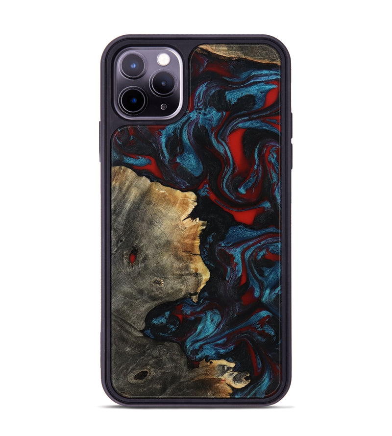 iPhone 11 Pro Max Wood Phone Case - Delmer (Red, 819183)