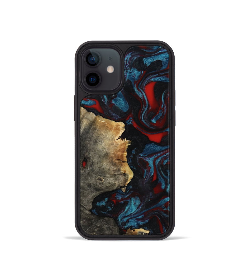 iPhone 12 mini Wood Phone Case - Delmer (Red, 819183)