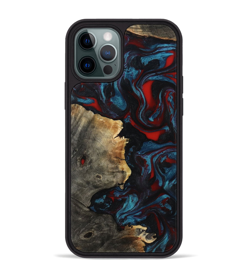iPhone 12 Pro Max Wood Phone Case - Delmer (Red, 819183)