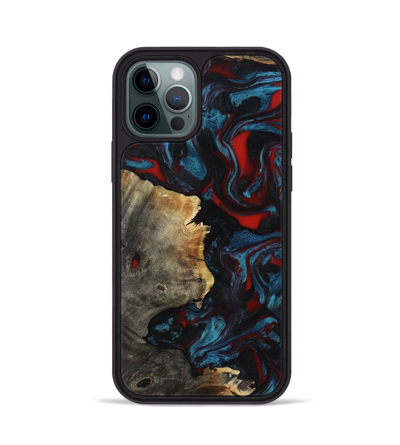 iPhone 12 Pro Wood Phone Case - Delmer (Red, 819183)