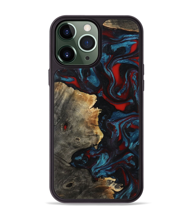 iPhone 13 Pro Max Wood Phone Case - Delmer (Red, 819183)