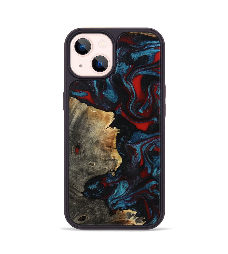 iPhone 14 Wood Phone Case - Delmer (Red, 819183)