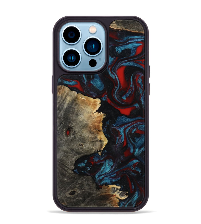iPhone 14 Pro Max Wood Phone Case - Delmer (Red, 819183)