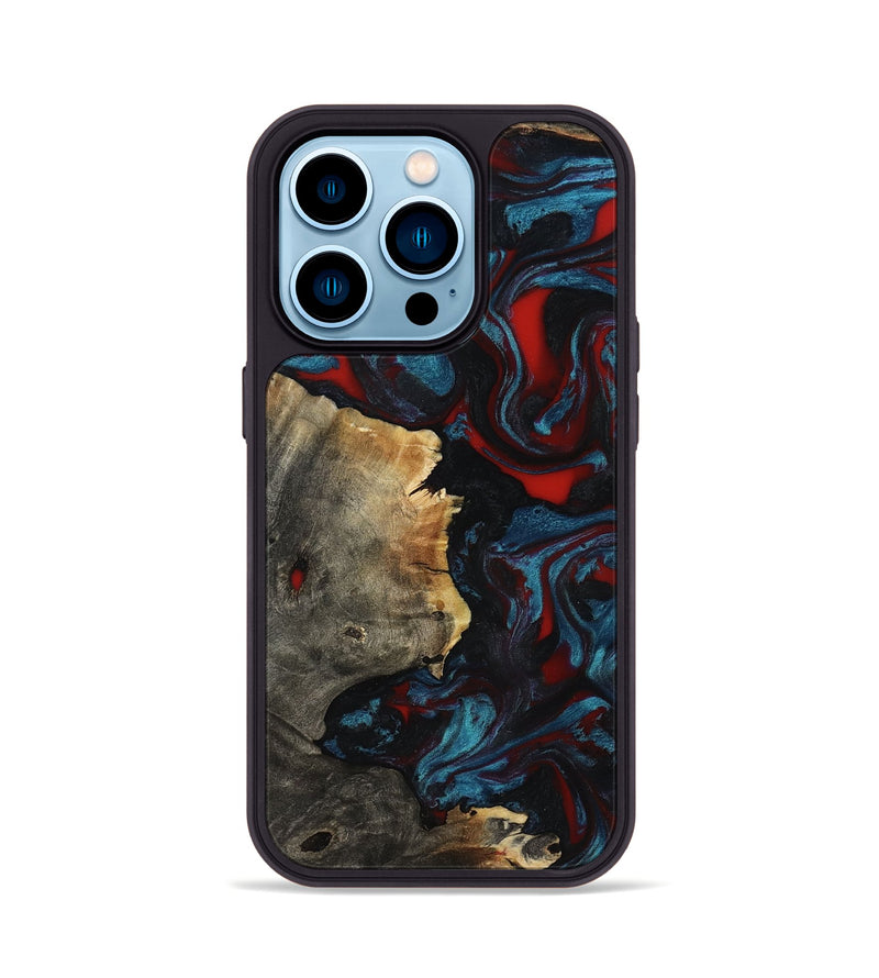 iPhone 14 Pro Wood Phone Case - Delmer (Red, 819183)