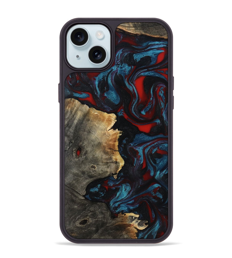 iPhone 15 Plus Wood Phone Case - Delmer (Red, 819183)