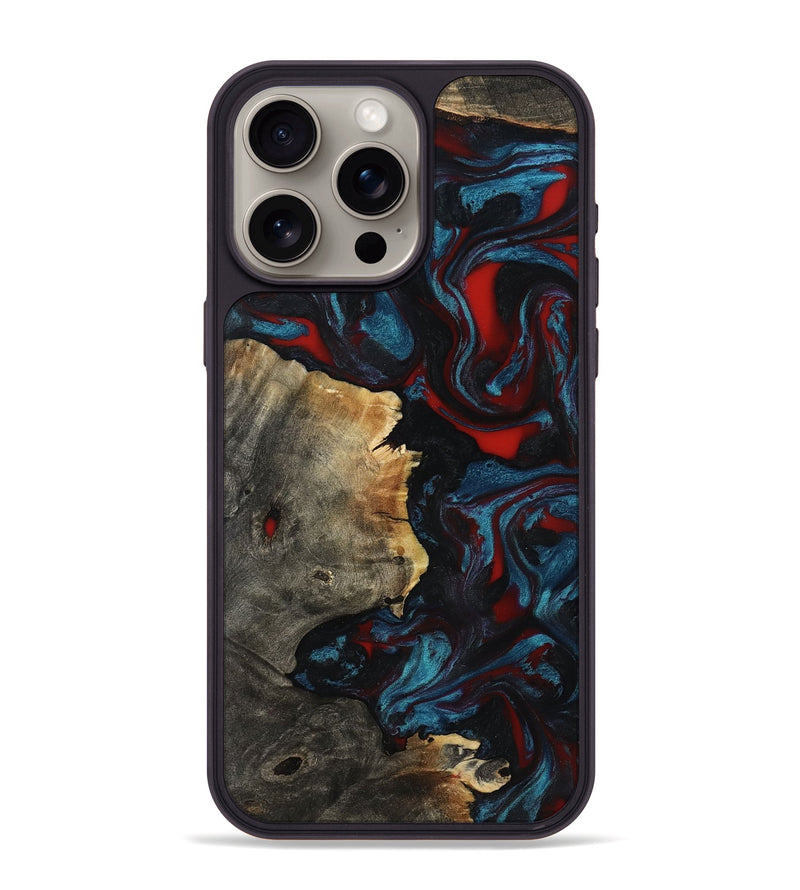 iPhone 15 Pro Max Wood Phone Case - Delmer (Red, 819183)