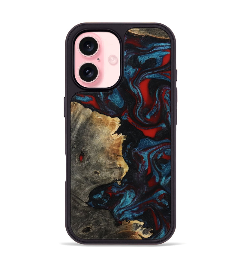 iPhone 16 Wood Phone Case - Delmer (Red, 819183)