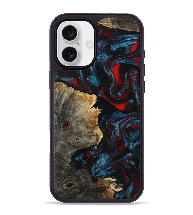 iPhone 16 Plus Wood Phone Case - Delmer (Red, 819183)