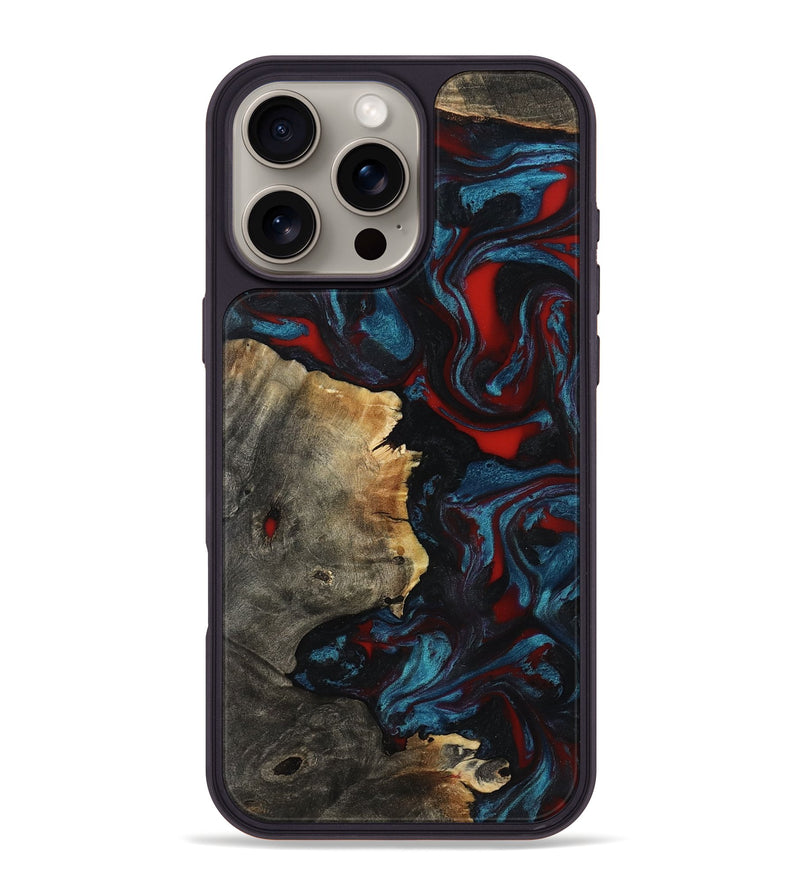 iPhone 16 Pro Max Wood Phone Case - Delmer (Red, 819183)