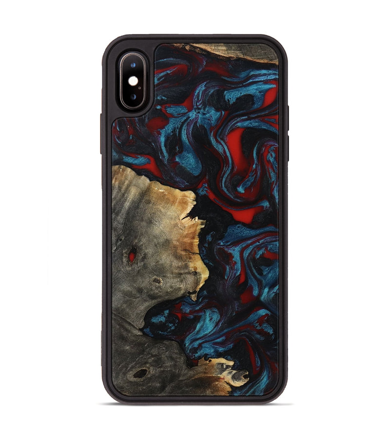 iPhone Xs Max Wood Phone Case - Delmer (Red, 819183)