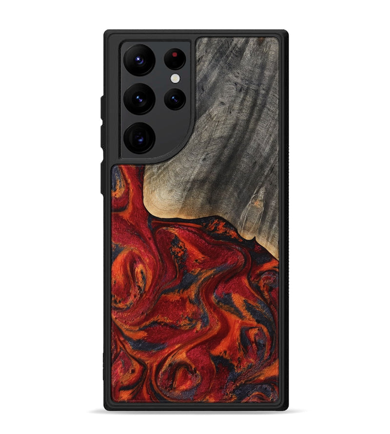 Galaxy S22 Ultra Wood Phone Case - Aila (Red, 819184)